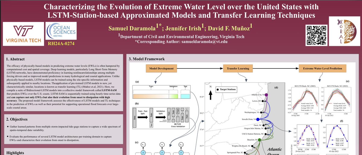 CoRAL Lab 🪸 VT (@coral_lab_vt) on Twitter photo If you’re attending #OSM24, don’t miss out Sam’s poster this Tuesday at 4pm. <a href="/SODaramola/">Samuel Daramola</a> will present his research on #extreme #water #level characterization 🌊 using ➡️bidirectional⬅️ #LSTM with attention layer🎯& transfer learning🤖 <a href="/VirginiaTechCEE/">Virginia Tech Civil and Environmental Engineering</a> #GoHokies Below a sneak peek If you’re attending #OSM24, don’t miss out Sam’s poster this Tuesday at 4pm. <a href="/SODaramola/">Samuel Daramola</a> will present his research on #extreme #water #level characterization 🌊 using ➡️bidirectional⬅️ #LSTM with attention layer🎯& transfer learning🤖 <a href="/VirginiaTechCEE/">Virginia Tech Civil and Environmental Engineering</a> #GoHokies Below a sneak peek