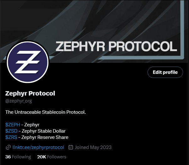 Zephyr Protocol tweet media