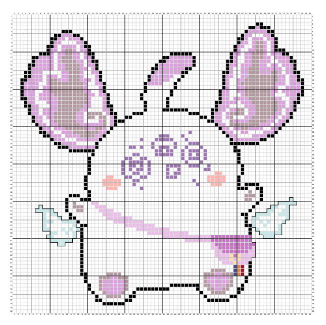 ann_etoiles's tweet photo. Sharing the Aloupeep cross stitch pattern for #EnnDay2024! Patterns in the replies! 

*DMC B5200 was used for the body in the sample but can also be left empty if working on white fabric.
#Palouette https://t.co/Mc1lEO07ez