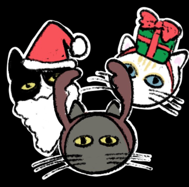 yonhon's tweet photo. これはかぶりものが嫌で死んだ目のメリークリスマス https://t.co/hDJc0gXnwW