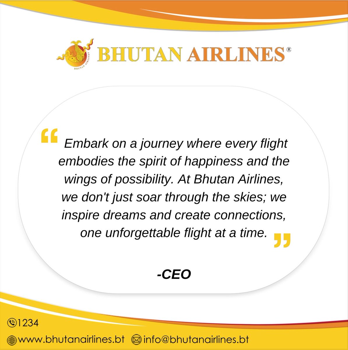 #mondaymotivation #quotes #bhutanairlines #tashiair #bhutanbelieve #experiencethechange