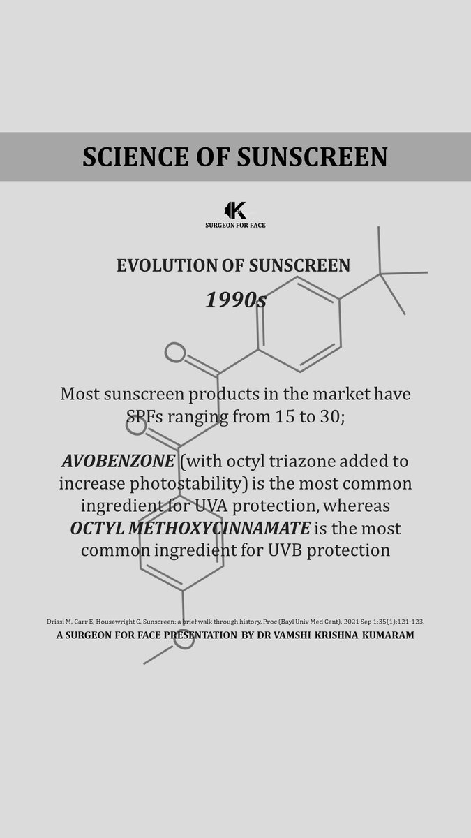 SurgeonforFace's tweet photo. SUNBLOCK SUMMER

EVOLUTION OF SUNSCREEN: 1990s

#vamshikumaram #surgeonforface #surgeonforfaceknowledge #education #viral #latest #trending #instagram #reels #doctor

#sunscreen #sunscreenspf50 #sunscreenroutine #uvraysprotection #UVrays #sunblock #SunblockCream #sunblockspf50 https://t.co/XdCL2b6Jha