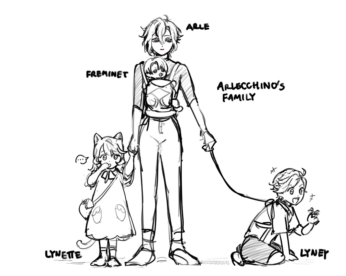 been thinking about them lately
#arlecchino #lyney #lynette #freminet #rkgk