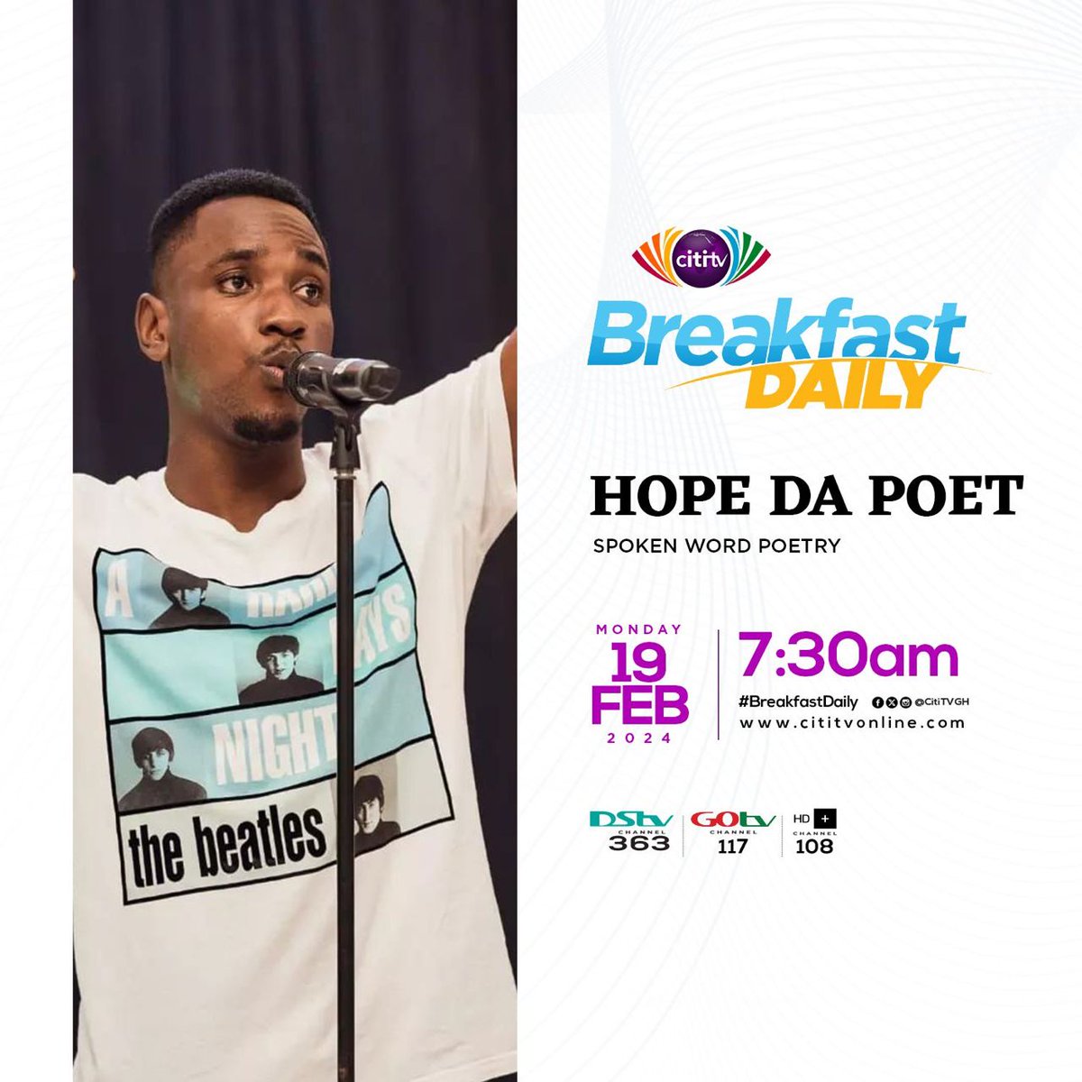 Catch me Live on Citi Tv this morning. Kindly tune in when it's time! Thank you