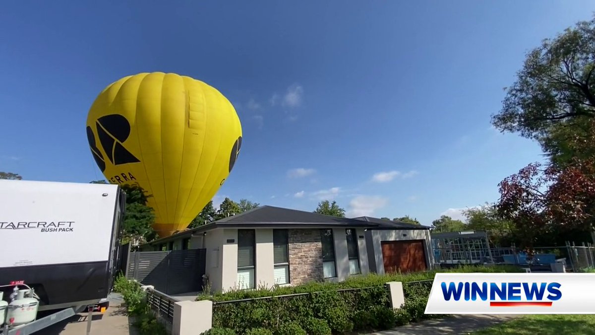 A morning birthday joyride in a hot air balloon came crashing down, making an emergency landing in two South Canberra back yards! We'll have more on WIN News at 5:30