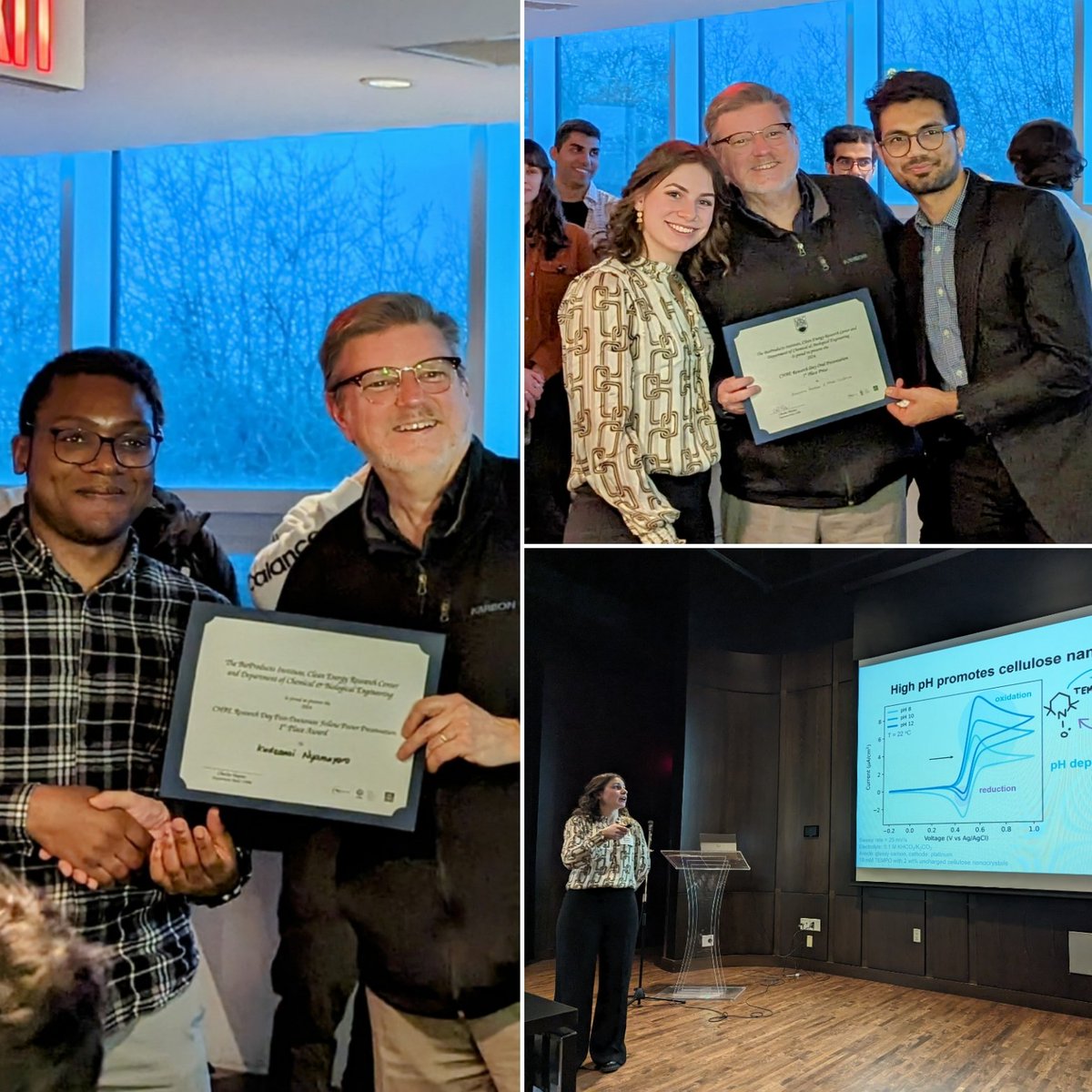 Congrats to the winners from <a href="/CHBEUBC/">CHBE at UBC</a> research day &amp; especially our very own Alex (tied 1st place oral presentation &amp; 1st place "people's choice") &amp; <a href="/KudziNyamayaro/">kudzi Nyamayaro</a> (1st place poster - postdoc category). It was a wonderful event &amp; great to see everyone's hard work recognized