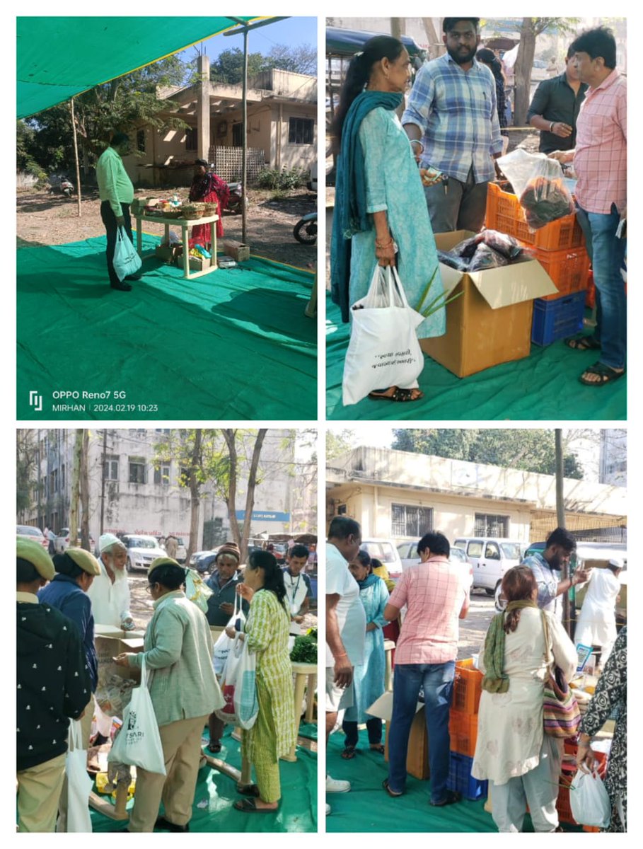 "સ્વચ્છ નવસારી,જવાબદારી અમારી" તથા "રસાયણમુક્ત નવસારી" પ્રોજેક્ટ હેઠળ પ્રા. કૃષિ વેચાણ બજાર,જૂની કલેકટર કચેરી,જૂનાથાણા,નવસારી ખાતે વેચાણ અર્થે આવતા ખેડૂતોને ટોકન ભાવે કાપડની થેલીઓનું વિતરણ કરવામાં આવ્યું તથા ભવિષ્યમાં પ્લાસ્ટિક ની કોથળીનું વપરાશ-વિતરણ ન કરવા અંગે સમજણ આપવામાં આવી