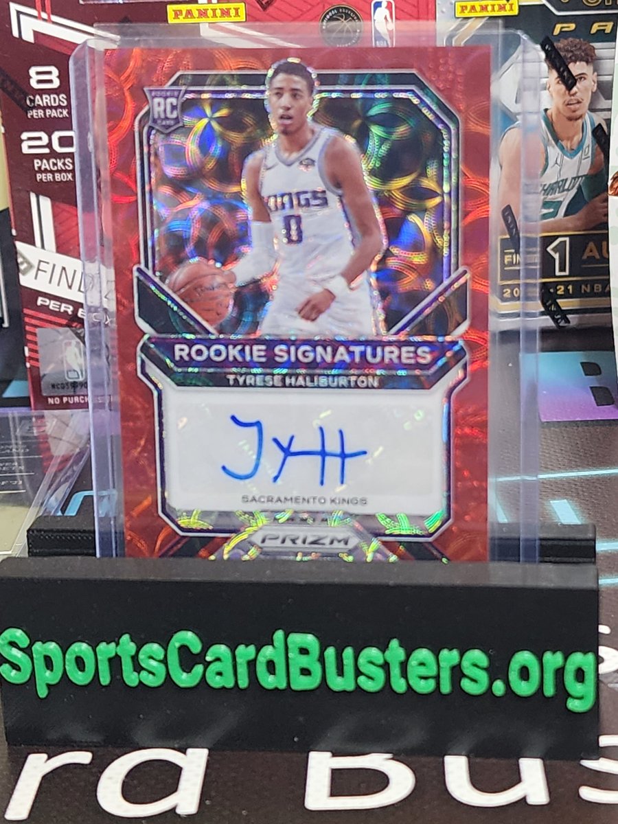 SCBcards's tweet photo. Huge Hit Last Night !! SportsCardBusters org #sportscardbusters #prizm #AllStarWeekend #tyresehaliburton #dunk #prizm #autograph #highlight https://t.co/a4fVwjX9gU