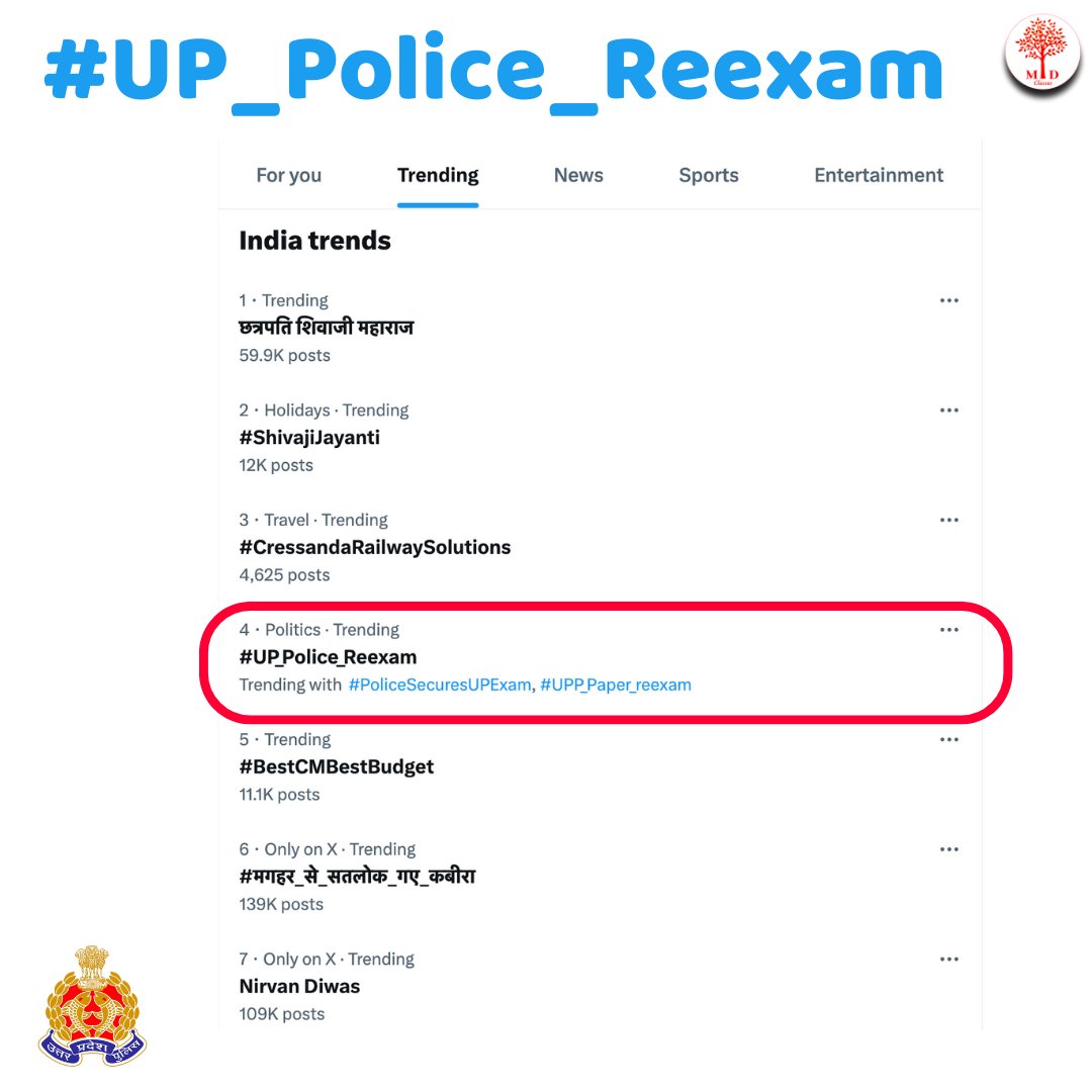 साथियों साथ आना पड़ेगा -
#UP_Police_Reexam
