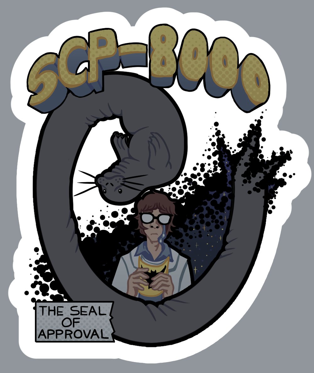 Fourth SCP-8000 sticker! The Seal of Approval by @plaguepjp Pulling on my comic book artist knowledge for this one. scp-wiki.wikidot.com/8000contestpla…
