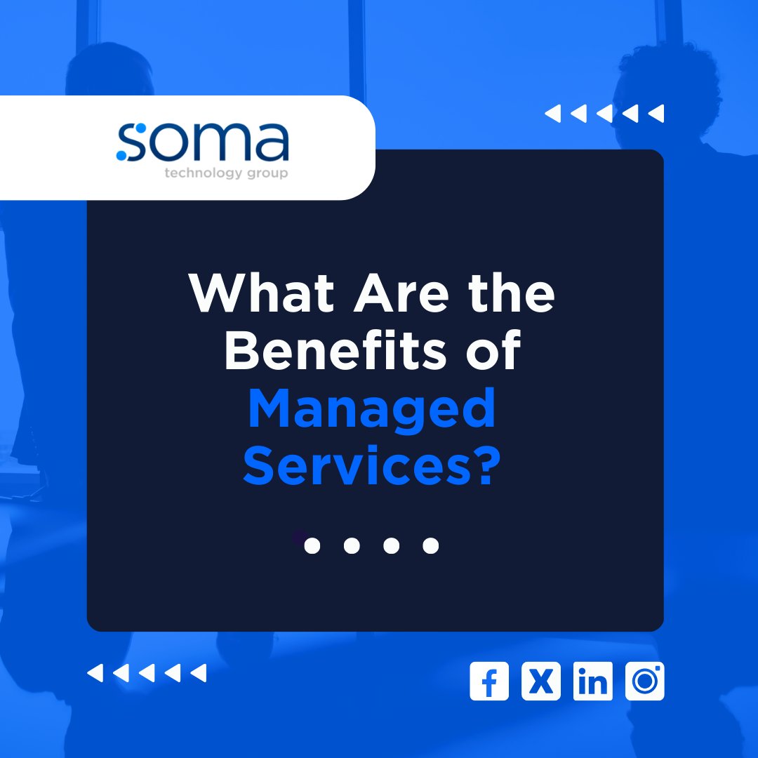 soma_technology's tweet image. What Are the Benefits of Managed Services?

At soma, we are always focused on ensuring the effectiveness and productivity of your users are at the forefront of everything we do.

Book an Appointment with a Technology Specialist today!

#somatechnologygroup #ManagedIT