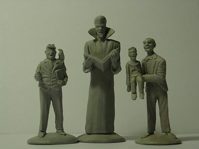 Plastic Army Man-sized miniature figures of various characters from The Twilight Zone, 2 inches in height out of polymer clay.    #TheTwilightZone #TwilightZone #ClassicTV #ClassicSciFi #RodSerling #AgnesMoorehead #BurgessMeredith