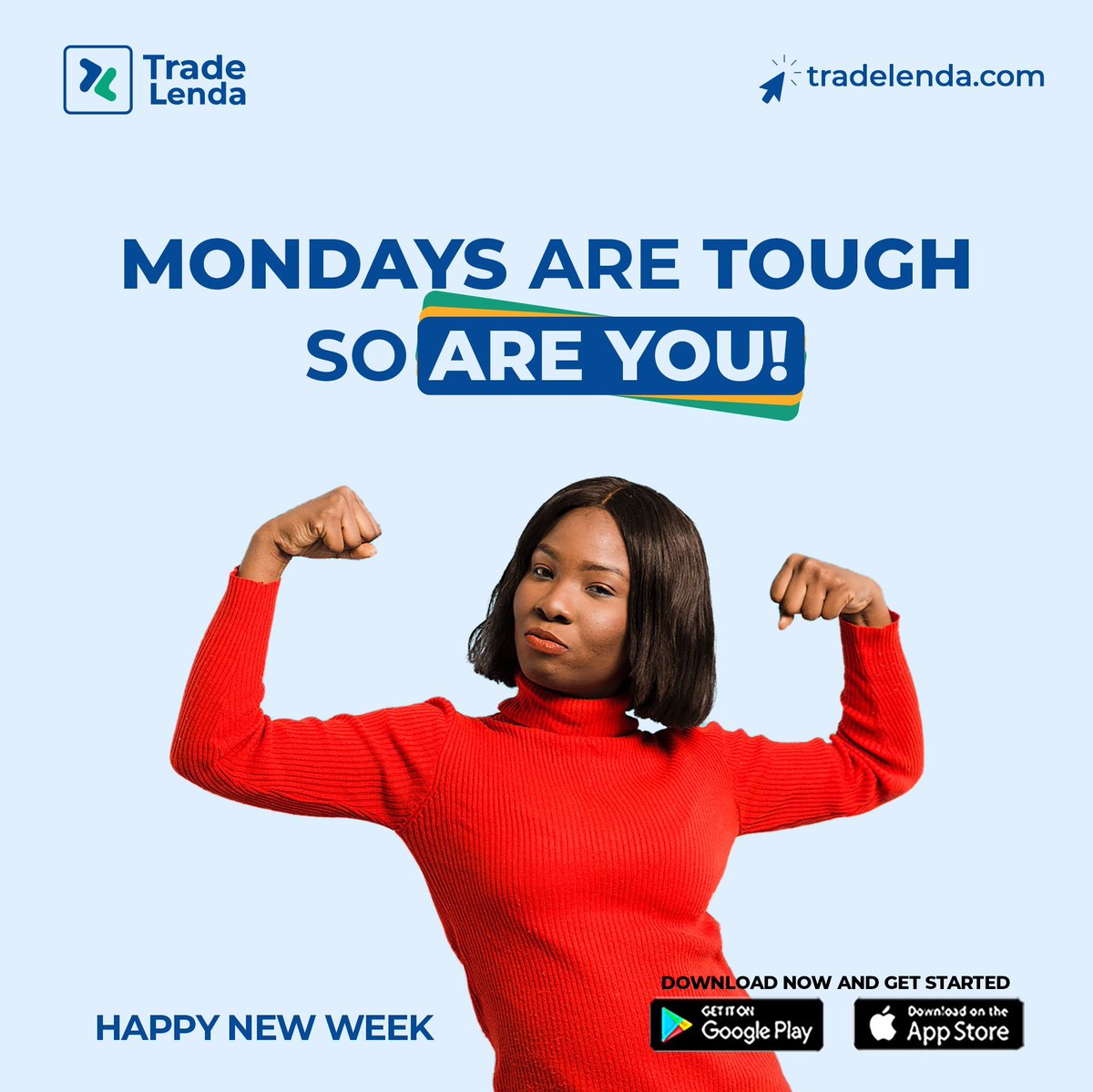TradeLenda's tweet photo. Mondays may be tough, but guess what?

So are you!

Conquer this week with a fierce determination and unstoppable spirit.

You have got this! 

#tradelenda #mondaymorningquote #newweek #mondaymotivation #mondayinspiration #mondaymotivationquote #tough https://t.co/JzJ1bZTFD6