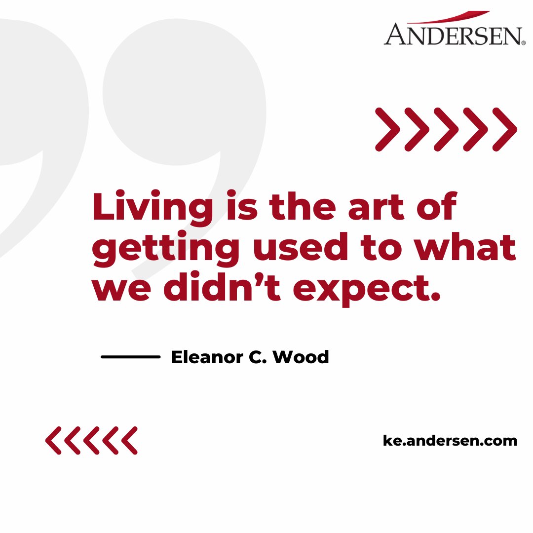 A big part of life is learning to accept and adjust to the unexpected. It's about being able to handle and make the best of situations even when they don't go as we originally thought or hoped.

#AnderseninKenya #MondayInspiration