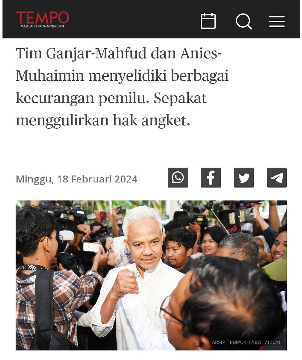 Yang setuju hak angket kecurangan pemilu, silahkan retweet!!