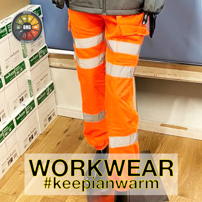 BMGoffice's tweet photo. Workwear from BMG:
These hi-vis trousers have a fully elasticated waist with drawstring for maximum comfort. A roomy thigh pocket and reinforced waterproof knee patches give them extra functionality.
https://t.co/IU7Yp5P24N
#workware #bmg #hivis #keepianwarm #tousers https://t.co/arMJ4NFGoR