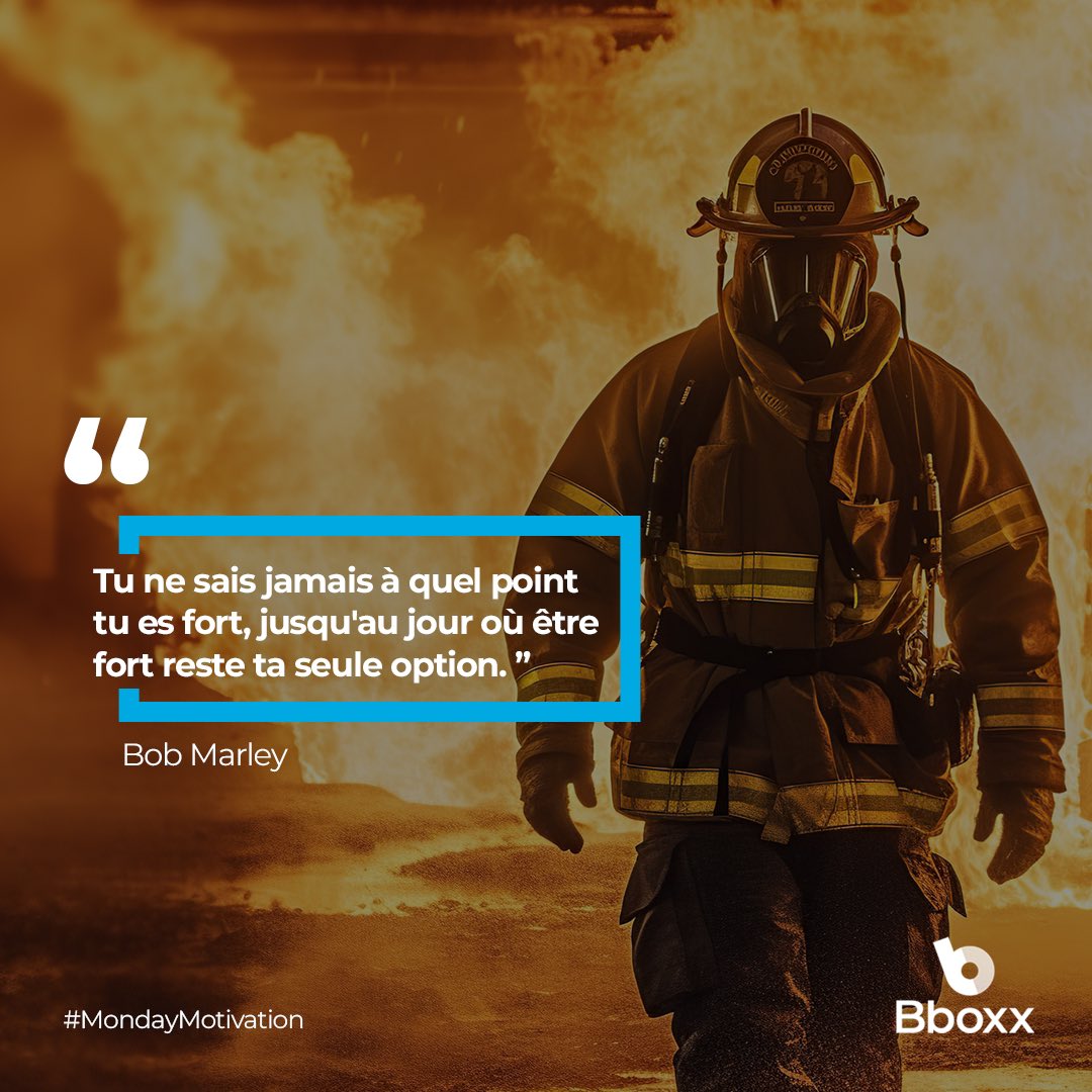 "Le lundi est le début d'une nouvelle aventure "

Laissez vos peurs derrière vous et embrassez les défis qui vous attendent. 

Vous êtes plus fort que vous ne le pensez!

<a href="/BBOXX_RDC/">Bboxx RDC</a> #MondayMotivation