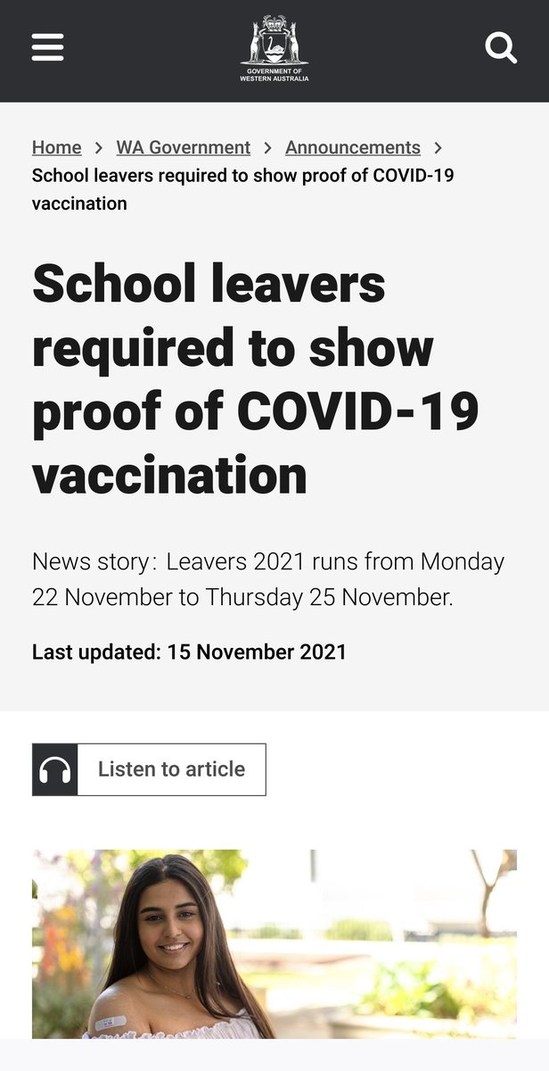 DIY_Tardis's tweet image. Mandated teens 2 doses of  an experimental ##plasmidgate #frameshifters #poojabs  contaminated  gene therapy for no benefit.
wa.gov.au/government/ann…