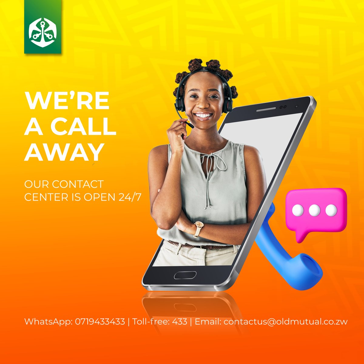 Got questions? Need advice? Fast, reliable and round-the-clock assistance is our promise. Dial in for quick answers and support whenever you need it! #OldMutualCares #OldMutualContactCentre