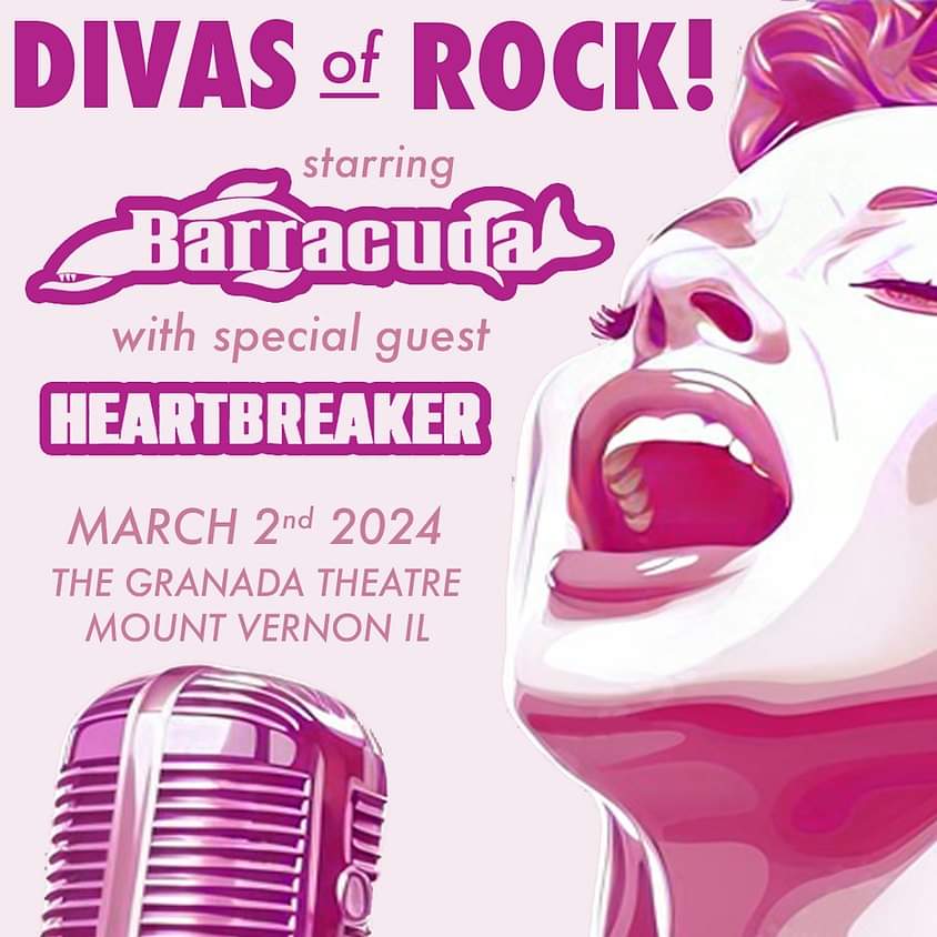 Low Ticket Alert! @HeartbreakerNSH @GranadaTheatre #livemusic #mtvernon #IL #heartbreakertribute #tributebands #patbenatar #granadatheatre #barracuda #heart #benatargeraldo #neilgeraldo #concerts #events