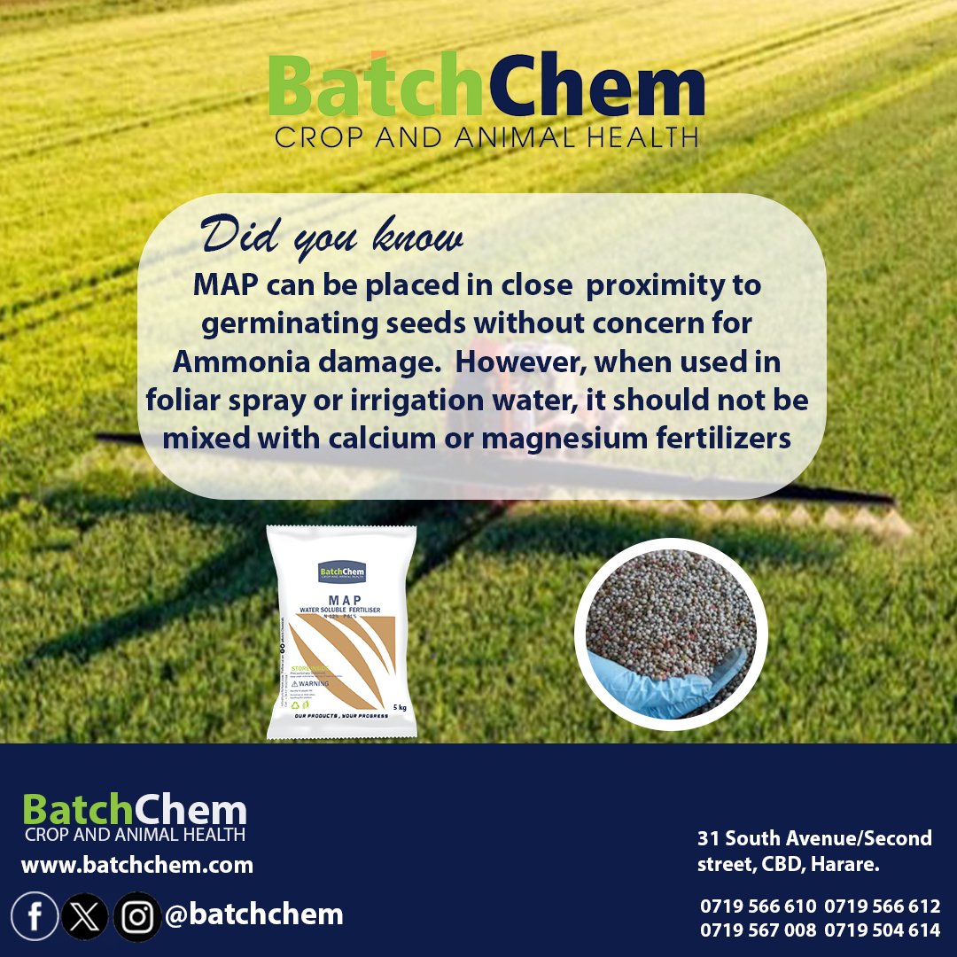 Available from 2kgs, 5kgs, 10kgs and 25kgs (bulky orders apply) 
Visit or Call Us Today For Your MAP Fertilizer!
#OurProductsYourProgress 🔥