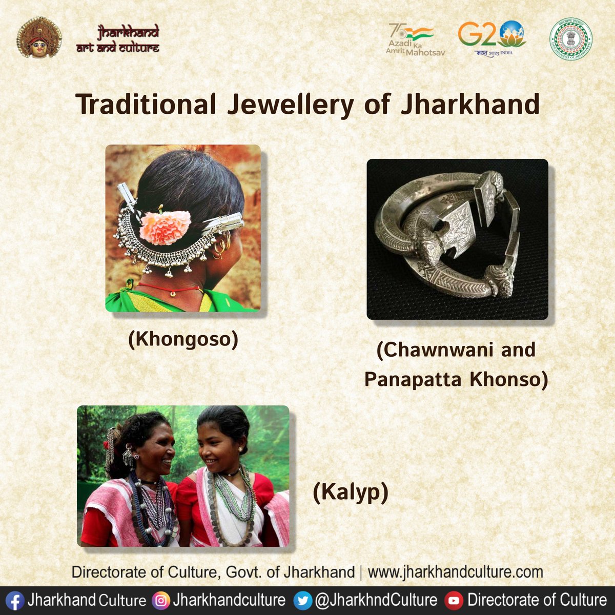 'Every piece a masterpiece: Unveiling the beauty of Jharkhand's traditional jewellery.'
.
.
#Jharkhand #jharkhandculture #incredibleindia #visitjharkhand #MinistryOfCulture #ministryoftribalaffairs #MinistryofTourism #dekhoapnadesh #dekhoapnajharkhand