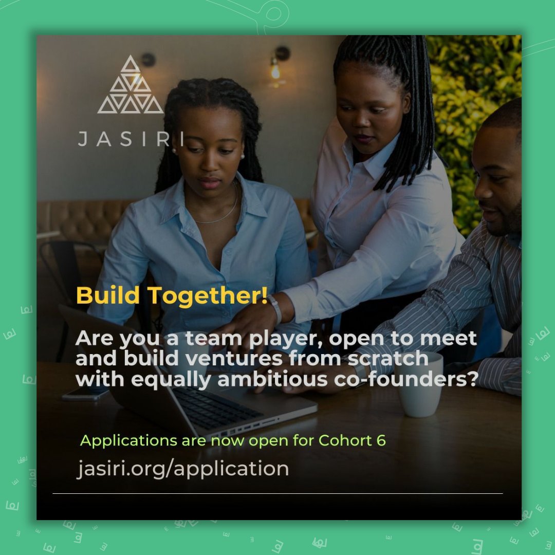 Embrace the power of collaboration and ignite the flames of innovation. Become part of the Jasiri Talent Investor community, where visionary co-founders together create ventures from inception to triumph. #Jasiri4Africa