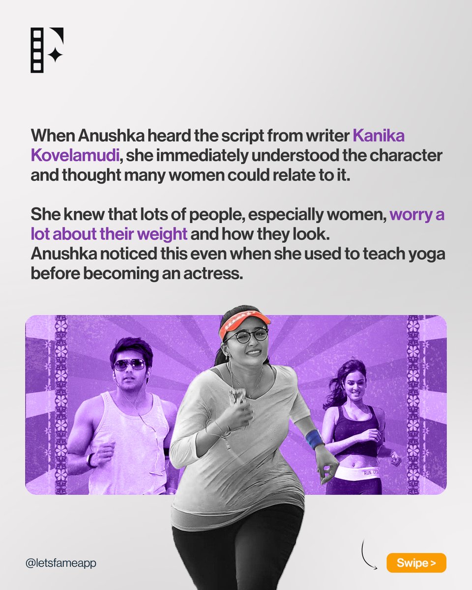 letsfameapp's tweet photo. Have you ever made a decision that surprised others because it felt right to you? 🤔Share your thoughts or experiences in the comments below!👇 And don't forget to follow us for more inspiring stories like Anushka Shetty's transformation in 'Inji Idupazhagi'.✅ #LetsFame https://t.co/ZQ6RYOdJRi