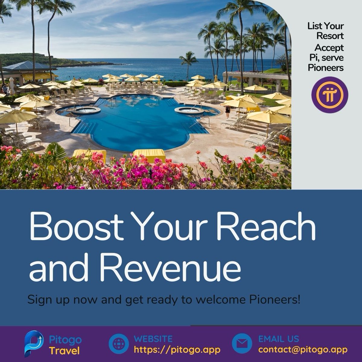 PitoGo_Services's tweet photo. 🌟 Ignite the Adventure at Your Resort with Pitogo Travel! Say goodbye to ordinary booking platforms and embrace the future of travel. Join the vibrant Pitogo community endorsed by the esteemed Pi Core Team. Let's chart a course for boundless success together! #PitogoTravel https://t.co/WEZTAjNDI6