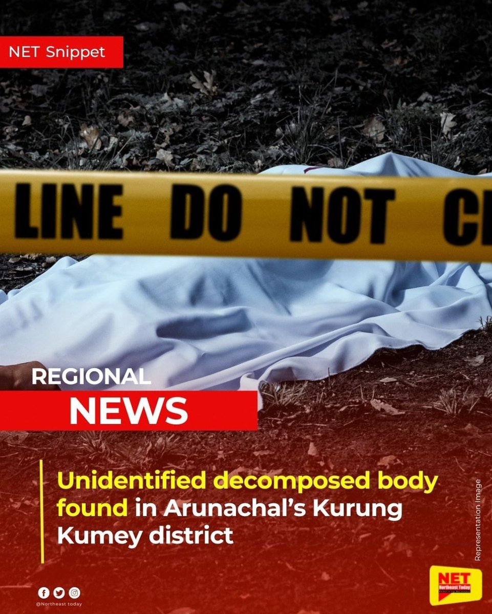 NortheastToday's tweet image. #ArunachalPradesh | In a concerning incident, an unidentified decomposed body was found near the Kurung river at Sangram, Arunachal Pradesh’s Kurung Kumey district, yesterday.

#Unidentified #Decomposed #DeadBody #Recover #NetSnippet #NortheastToday