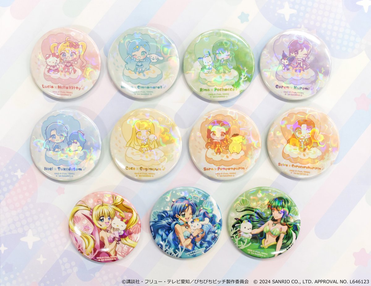 ぴちぴちピッチ ブシロード ホログラム缶バッジ