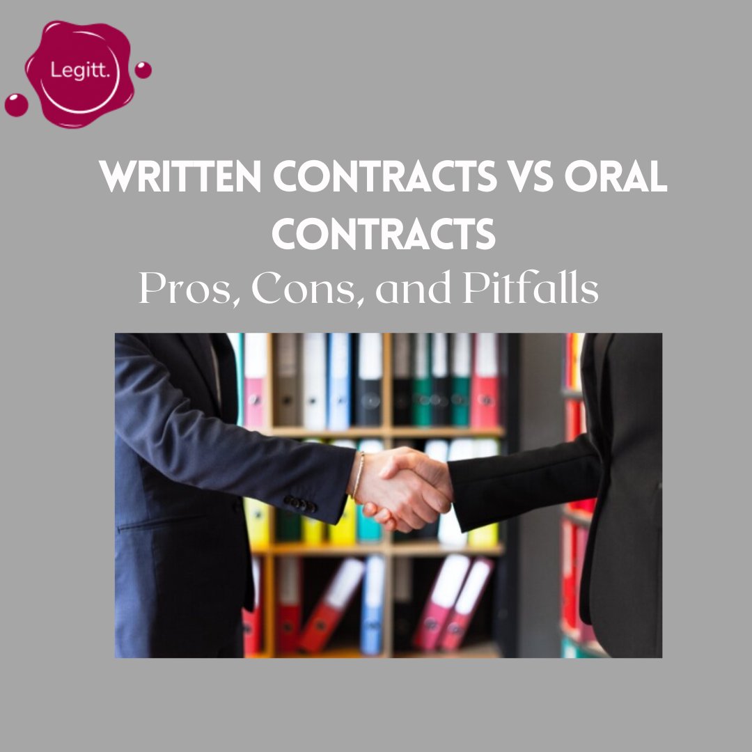 Legitthq's tweet photo. Understanding the nuances of written and oral contracts is essential for navigating legal waters and ensuring enforceability in various scenarios.
#oralcontracts #legittai #writtencontracts #contractmanagement
For More: https://t.co/6HXTjNxHnI https://t.co/xnWXx6P1Qq