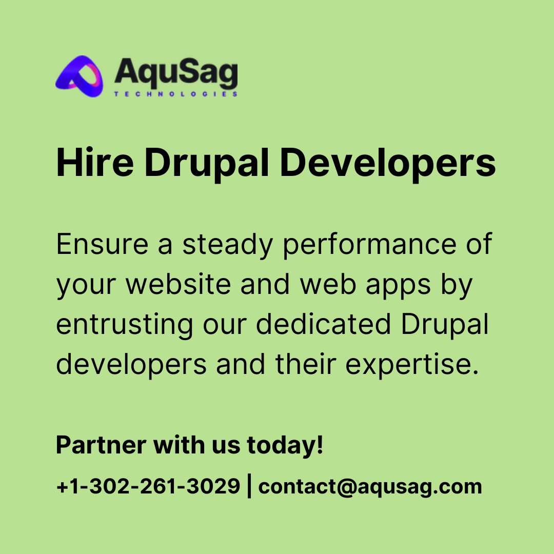 aqusag's tweet image. Hire Drupal Developers
Looking to hire Drupal developers? Aqusag offers dedicated Drupal experts for custom solutions, web development, and module development to enhance your web projects.
aqusag.com/hire-drupal-de…
#DrupalDevelopers #WebDevelopment #CustomSolutions