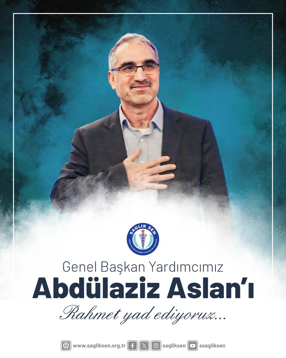 Mücadeleyle geçen ömründe her zaman hakkın ve adaletin tesisi için çalışan, örnek şahsiyeti ve aklıselimliği ile yol gösteren teşkilatımızın 'Aziz Ağabeyi' Genel Başkan Yardımcımız Abdülaziz Aslan'ı, vefatının 3. sene-i devriyesinde rahmetle anıyoruz.