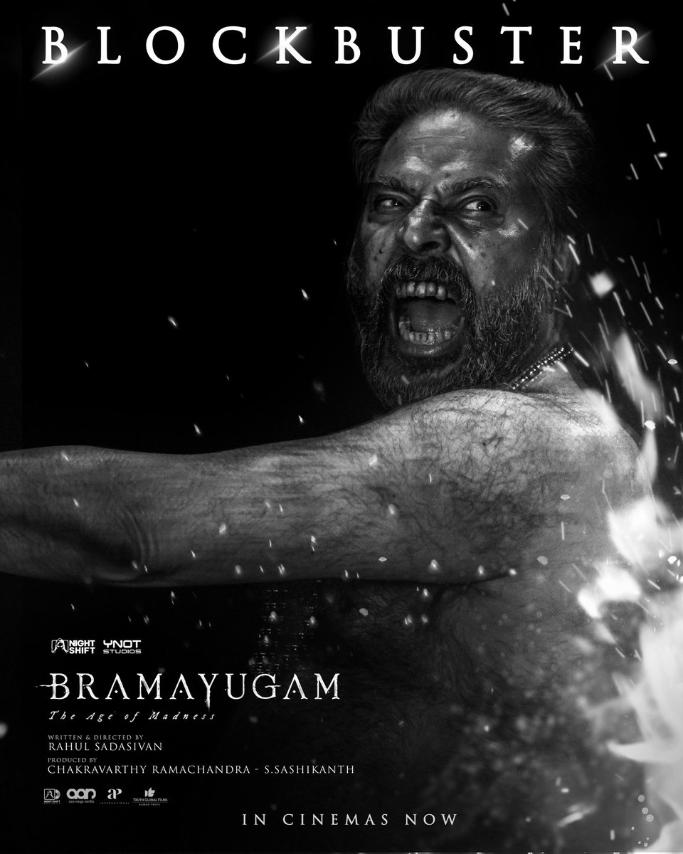MammoottyFC369's tweet photo. Blockbuster #Bramayugam running successfully across the globe 🔥

#Mammootty @mammukka https://t.co/6TK1ry7Fk2