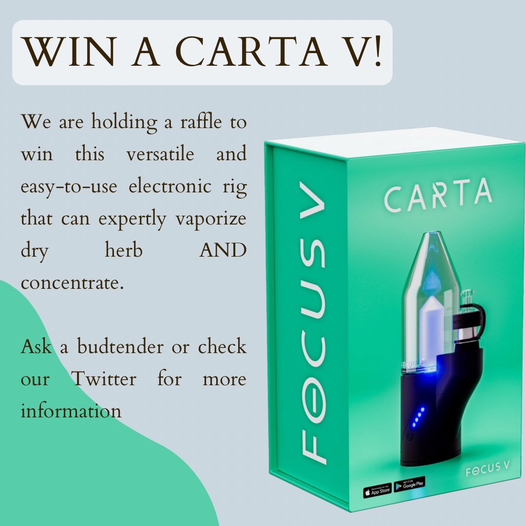 Spend $125 pre-tax in store, and automatically receive an entry into the raffle for a Carta Focus V! The raffle ends March 1st.