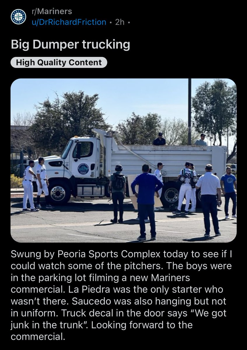 🚨Looks like we’re finally getting the long-awaited return of mariners commercials 🚨