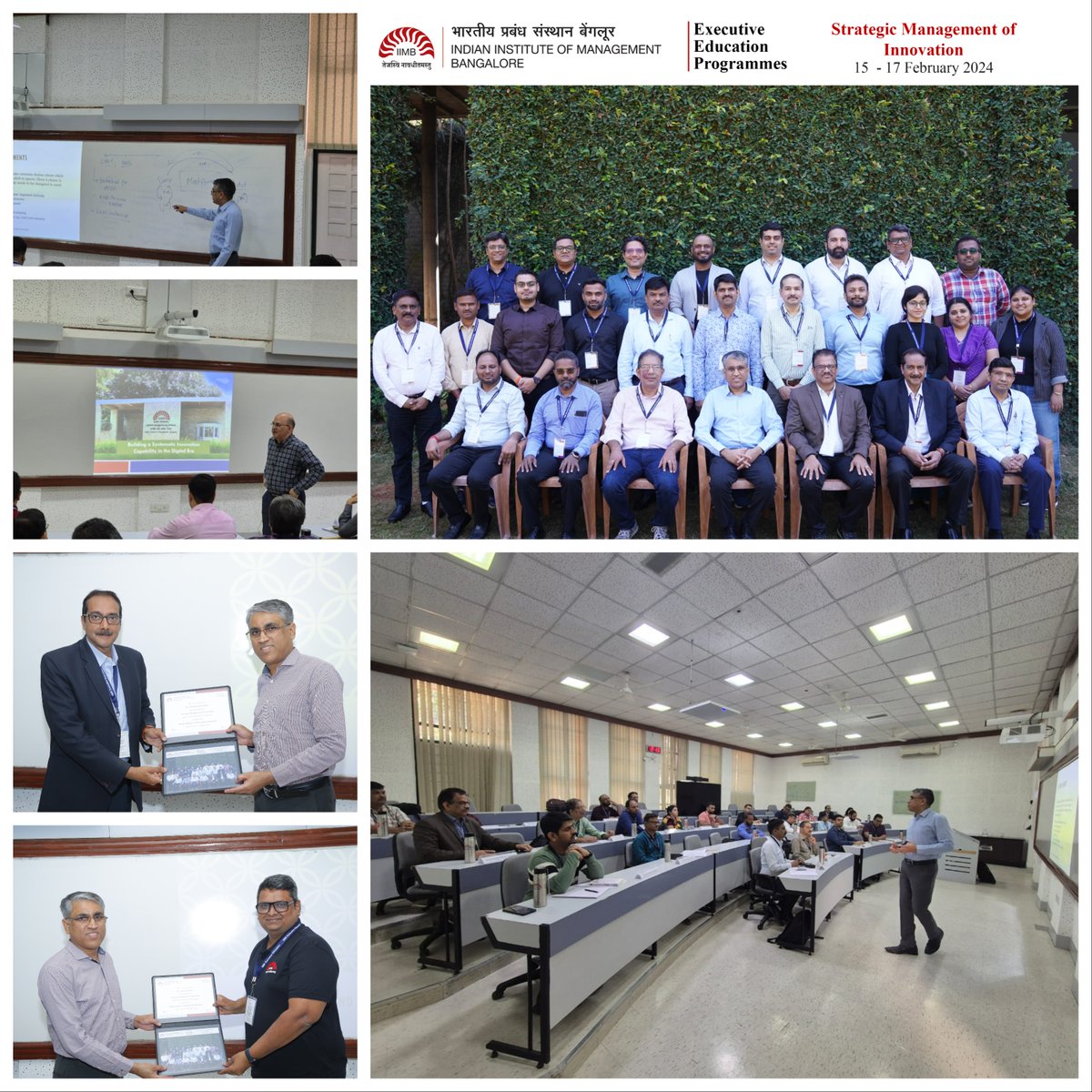 IIMB #ExecutiveEducation is happy to announce that a team of dynamic leaders & managers from #innovation and R&D wing of their organisations recently completed a 3-day programme on 'Strategic Management of Innovation'. #iimbangalore #InnovationManagement #ResearchStrategy