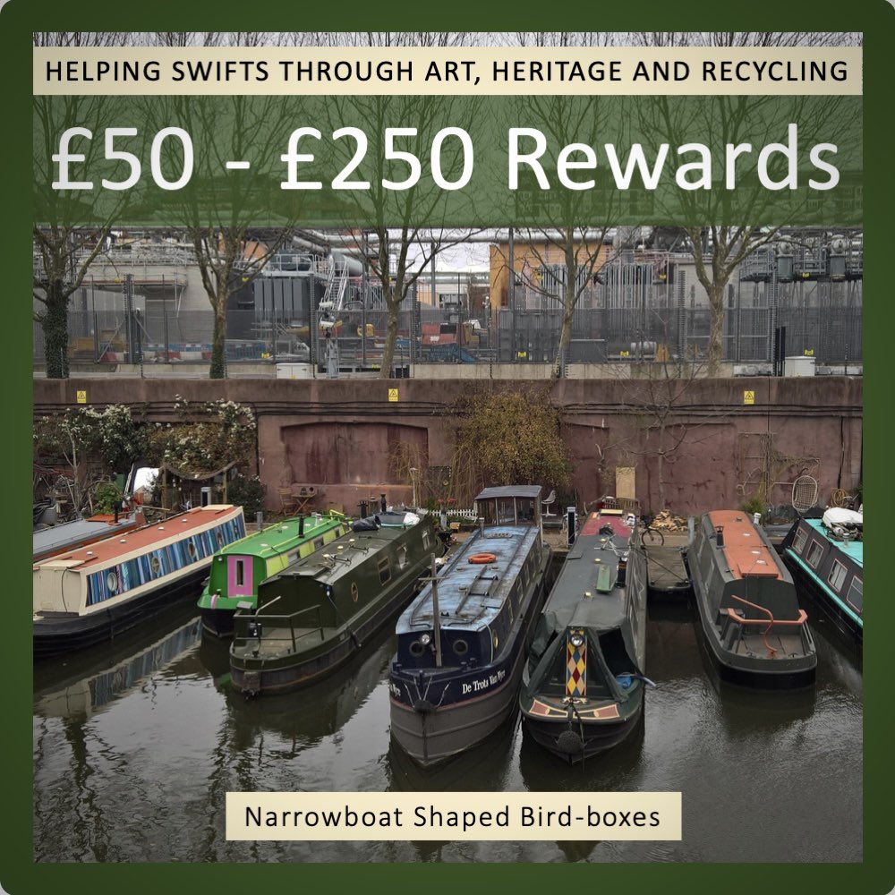 🙏Could you give us a retweet? Thanks to @AvivaUK, @ProjFromPallets have a NEW crowdfunder making #Swift Nest Boxes in the design of #canal barges. Hoping to get small donations to deliver workshops locally & across the UK. ♻️Visit: avivacommunityfund.co.uk/p/swift-busine…