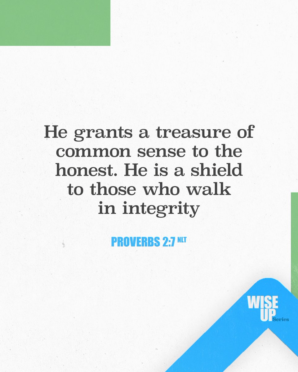 God grants wisdom to the honest and protection to the upright. 🙏 💙

#WisdomJourney #PraiseHitsRadio #PraiseHits #WiseUpSeries