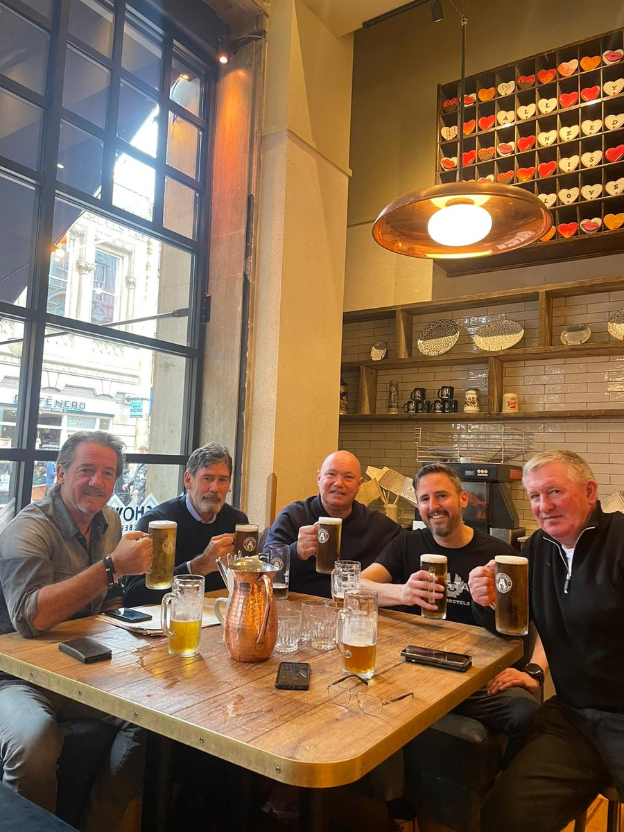 What a great day with the lads @BishBlueHammer @mikenewell, Phil and Tony @TLEFC