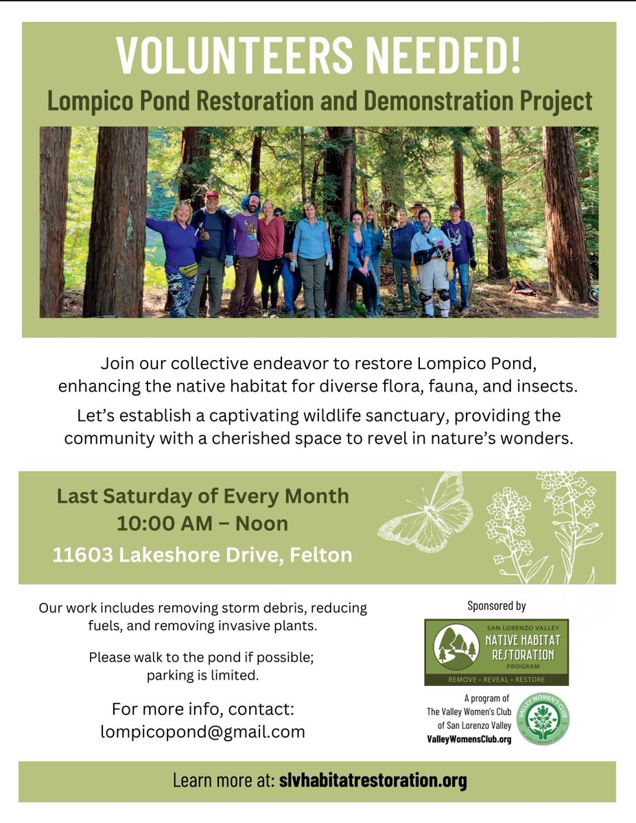 HillbillyIDXEnv's tweet image. Lompico Pond Restoration (and Demonstration) Project--Join us this coming Saturday February 24, 10am-Noon

Invite your neighbors &amp;amp; friends to join us--volunteer work party/ community gathering to restore &amp;amp; beautify our #Lompico Pond &amp;amp; surrounding habitat

#SantaCruzMountains CA