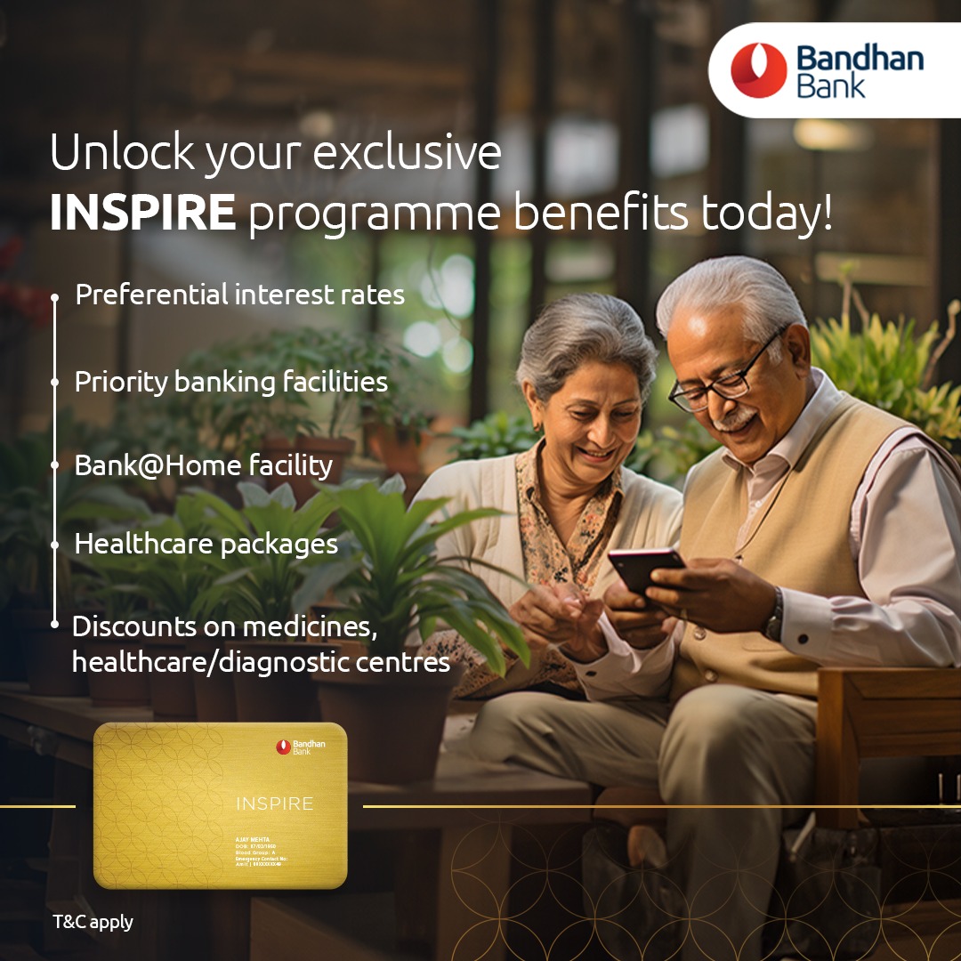 Step into your golden years with our #InspireProgramme for #SeniorCitizens. Know more: bit.ly/3uTb7D7

#BandhanBank