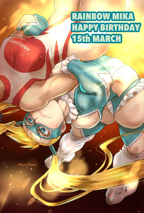 #プロレスの日タイガースープレックスと不知火、描きかけで数年放置のイヤァオ 