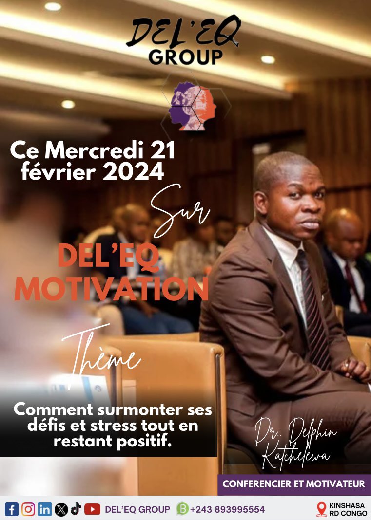 deleq_group's tweet photo. Hello la famille 👋👋 découvrez les principes fondamentaux avec notre #Expert le Dr. @dellhykibwe
Souvenez-vous qu'il est normal de rencontrer des #difficultés, mais votre #perspective et votre #approche peuvent faire toute la #différence dans votre #capacité à les #surmonter. https://t.co/CGPg5BN6My