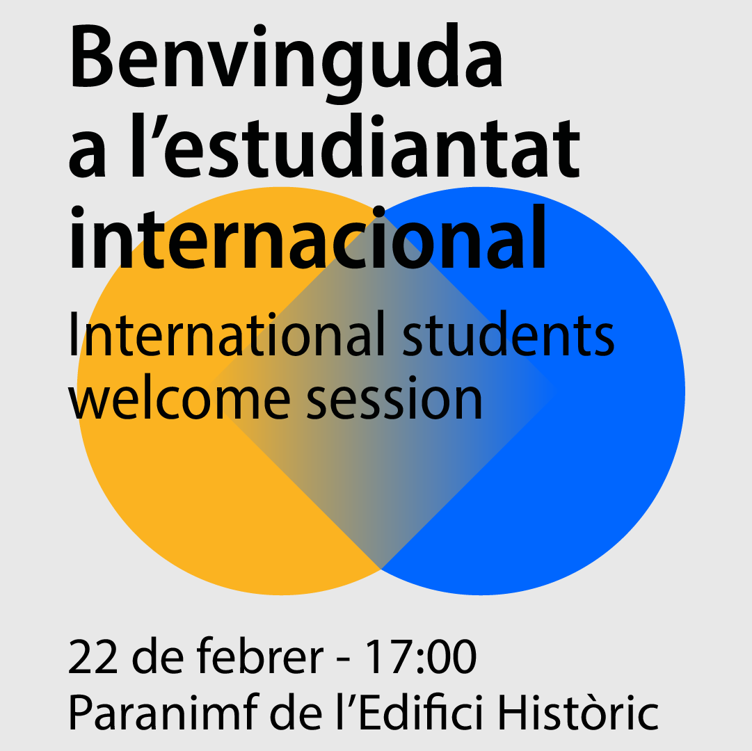 #AgendaUB | 📚 International Welcome Session Sessió de benvinguda per a estudiants internacionals, en què visitaran els espais més emblemàtics de la Universitat i rebran informació útil 🗓️ Dijous 22 de febrer 🕛 17:00 📍 Edifici Històric, Paranimf 👉forms.office.com/pages/response…