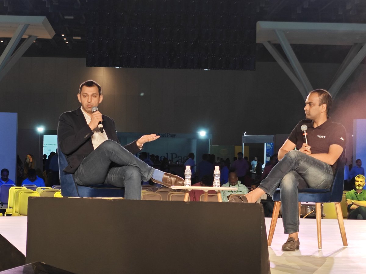 One in 6 AI data scientists will come out of India. @Puneetchandok President @MicrosoftIndia is super excited on the prospects of training India on AI. Here in conversation with @aakrit of @haptik #MTW2024 in #Mumbai @mumbai_tech_