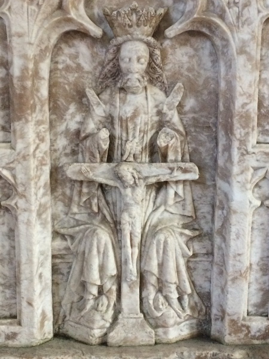 ElizabethTingle's tweet photo. After Sunday’s break - penitence needs a day off - day 5 of crosses to Calvary with a 15 century alabaster if the Trinity from Willoughby on the Wolds, Notts. https://t.co/iHhyEfqAxF
