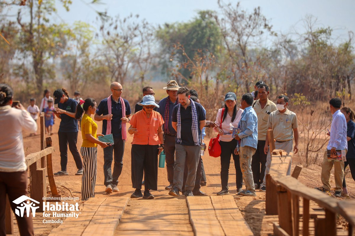 HabitatCambodia's tweet photo. We had a great time hosting Mr. Andreas Zurbrugg, the Deputy Ambassador of Australia, at our Building Rural Resilient Communities Project site in Preah Vihear. He met with the PASSA group and learned about their efforts to enhance the community's living conditions and resilience. https://t.co/di5bszg2sj