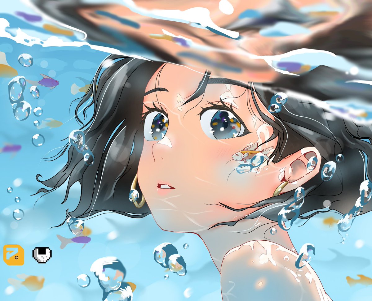 KunkruNFT's tweet photo. @Persona_Journey Diving into underwater world 
bluubb blubb blubb 🏊
@HanaPersona_ https://t.co/PqNS8TWFOW